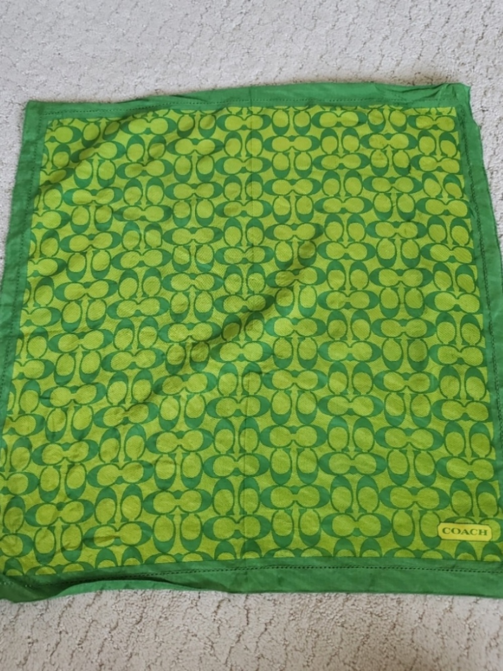 Vintage Coach Cotton/Silk Scarf - Picture 2 of 10
